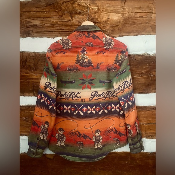POLO RALPH LAUREN Custom Fit Polo Bear Flannel Workshirt size medium - Picture 3 of 12